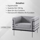 Poltrona Decorativa Base Aço Preto 2064x1 Dmobiliario