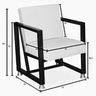 Poltrona Decorativa Base De Ferro Cor Branco Suede Sarah Preto