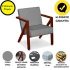 Poltrona Decorativa Base De Ferro Cor Bronze Linho Larissa Ci