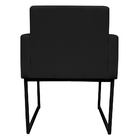 Poltrona Decorativa Base De Ferro Preta Veludo Preto - Montan