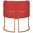 Poltrona Decorativa Base De Ferro Sintético Munique Bordo/bro