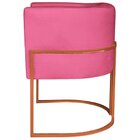 Poltrona Decorativa Base De Ferro Sintético Munique Pink/bron