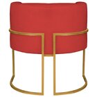 Poltrona Decorativa Base De Ferro Sintético Munique Vermelho/
