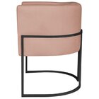 Poltrona Decorativa Base De Ferro Suede Munique Rose/preto