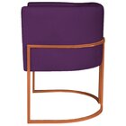 Poltrona Decorativa Base De Ferro Suede Munique Roxo/bronze