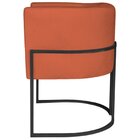 Poltrona Decorativa Base De Ferro Suede Munique Terracota/pre