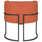 Poltrona Decorativa Base De Ferro Suede Munique Terracota/pre