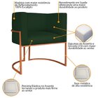 Poltrona Decorativa Base De Ferro Suede Munique Verde/bronze