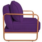 Poltrona Decorativa Base De Ferro Suede Santiago Roxo/bronze