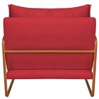 Poltrona Decorativa Base De Ferro Suede Santiago Vermelho/bro