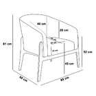 Poltrona Decorativa Base De Madeira Kit 2 Stella Suede Cinza