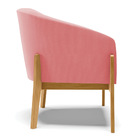 Poltrona Decorativa Base De Madeira Kit 2 Stella Suede D03 -