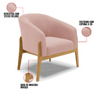 Poltrona Decorativa Base De Madeira Kit 2 Stella Veludo D03 -