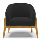 Poltrona Decorativa Base De Madeira Kit 2 Stella Veludo D03 -