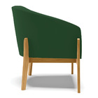 Poltrona Decorativa Base De Madeira Kit 2 Stella Veludo Verde