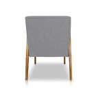 Poltrona Decorativa Base De Madeira Maya Linho Cinza - Loja S