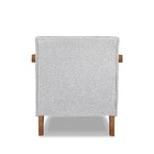 Poltrona Decorativa Base De Madeira Norma Linho Rústico Grigi