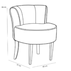 Poltrona Decorativa Base De Madeira Olivia D02 Veludo Bege C-