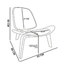 Poltrona Decorativa Base De Madeira Shell Sintético Branco P0
