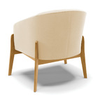 Poltrona Decorativa Base De Madeira Stella Suede Bege D03 - D