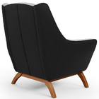 Poltrona Decorativa Base Em Madeira Juliet D02 Corano Preto C