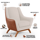 Poltrona Decorativa Base Em Madeira Juliet D02 Courissímo Cam