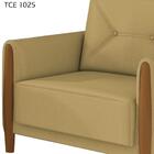 Poltrona Decorativa Base Em Madeira Malbec Moll