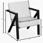 Poltrona Decorativa Base Ferro Cor Ouro Velho Linho Larissa B