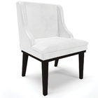 Poltrona Decorativa Base Fixa De Madeira Firenze Pu Branco Br