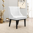 Poltrona Decorativa Base Fixa De Madeira Firenze Pu Branco Br