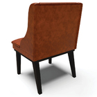 Poltrona Decorativa Base Fixa De Madeira Firenze Pu Nozes/pre