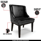 Poltrona Decorativa Base Fixa De Madeira Firenze Pu Preto Bri