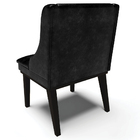 Poltrona Decorativa Base Fixa De Madeira Firenze Pu Preto Bri