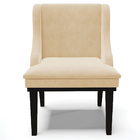 Poltrona Decorativa Base Fixa De Madeira Firenze Suede Bege/p