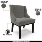 Poltrona Decorativa Base Fixa De Madeira Firenze Suede Grafit