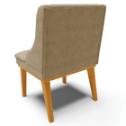 Poltrona Decorativa Base Fixa De Madeira Firenze Suede Nude/c