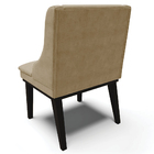 Poltrona Decorativa Base Fixa De Madeira Firenze Suede Nude/p