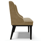 Poltrona Decorativa Base Fixa De Madeira Firenze Suede Nude/p