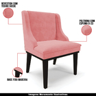 Poltrona Decorativa Base Fixa De Madeira Firenze Suede Rosê/p