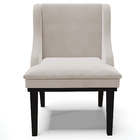 Poltrona Decorativa Base Fixa De Madeira Firenze Veludo Cinza