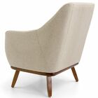 Poltrona Decorativa Base Fixa De Madeira Paloma D02 Algodão B