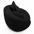 Poltrona Decorativa Base Fixa Galáxia Com Almofadas Boucle Pr