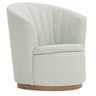 Poltrona Decorativa Base Fixa Newcobre Évora Poliéster Verde