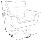 Poltrona Decorativa Base Giratória Cromada Charger Suede Graf