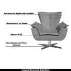 Poltrona Decorativa Base Giratória Cromada Charger Suede Graf