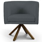 Poltrona Decorativa Base Giratória De Madeira Betina D02 Cora