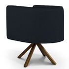 Poltrona Decorativa Base Giratória De Madeira Betina D02 Velu