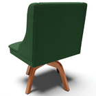 Poltrona Decorativa Base Giratória De Madeira Firenze Veludo