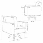 Poltrona Decorativa Base Giratória De Madeira Helô L02 Linho