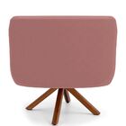 Poltrona Decorativa Base Giratória De Madeira Jade D02 Veludo